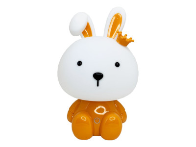 Нічник дитячий "Зайчик з короною" MGZ-1405(Orange) мережевий живлення від USB