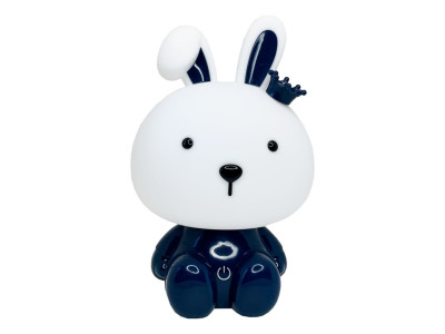 Нічник дитячий "Зайчик з короною" MGZ-1405(Blue) мережевий живлення від USB