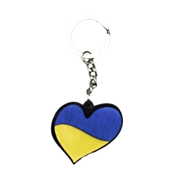 Деревяний брелок "Україна серце" Брелок Україна