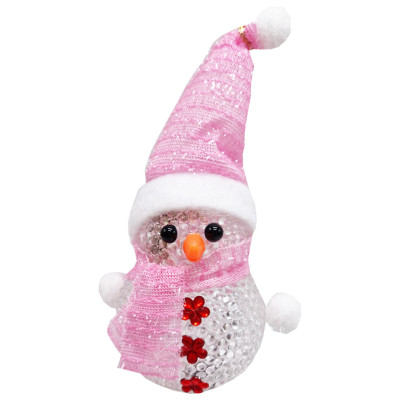 Нічник новорічний "Сніговичок" СХ-4-02 LED 15 см, рожевий