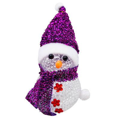 Нічник новорічний "Сніговичок" СХ-4-06 LED 15 см, фіолетовий