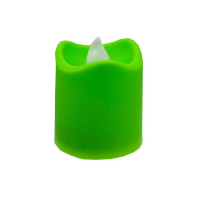 Декоративна свічка LED з полумям 12-67C(Green) 4 см зелений