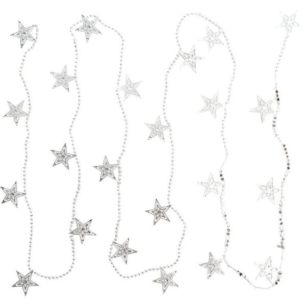 Декоративне намисто на ялинку "Зірочки" XYA-319 розмір 27 м