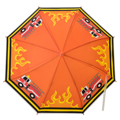 Дитяча парасолька "Пожежна машина" MK 5887(Orange) довжина 66 см тростина 605 см діаметр 84 см спиця 485 см