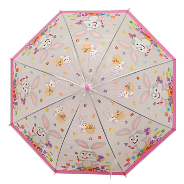 Парасолька дитяча "Пасхальний Кролик" MK 5233-1(Pink) довжина 655 см тростина 605 см Парасолька дитяча "Пасхальний Кролик" MK 5233-1(Pink) довжина 655 см тростина 605 см
