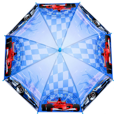Дитяча парасолька "Гонки" MK 5798(Light-Blue-1) тростина 605 см діаметр 83 см