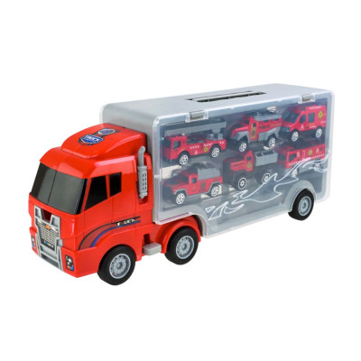 Дитячий трейлер з машинками PS006-2 6 машинок