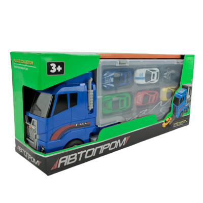 Дитячий трейлер з машинками PS006-1 6 машинок Дитячий трейлер з машинками PS006-1 6 машинок