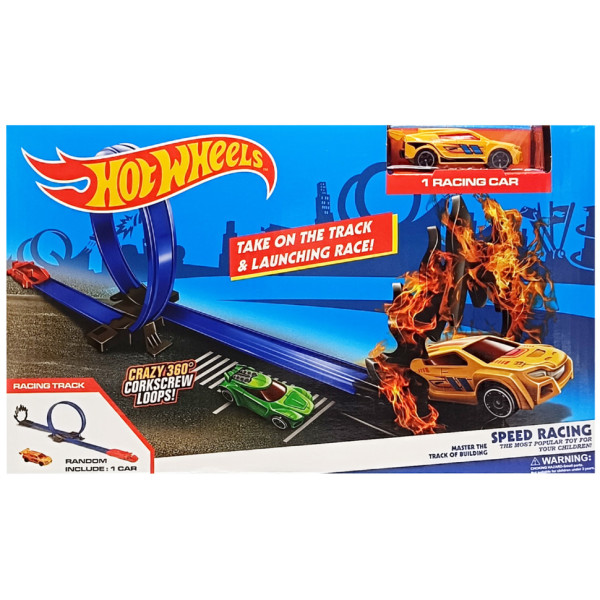 Ігровий набір Автотрек "Crazy racing 360" MS35(Yellow) 1 машинка в комплекті Ігровий набір Автотрек "Crazy racing 360" MS35(Yellow) 1 машинка в комплекті