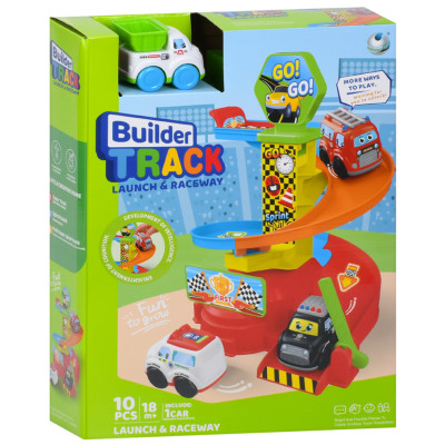 Дитячий ігровий гараж-автотрек 099-1(White) машинка 75 см 10 деталей