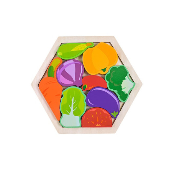 Дитячий дерев’яний пазл вкладиш "Овочі" C9441-6 Дитячий дерев’яний пазл вкладиш "Овочі" C9441-6