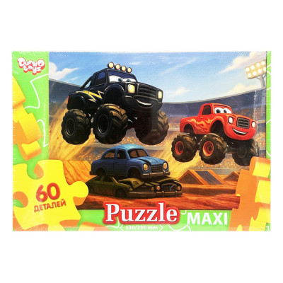Дитячі пазли-максі "Перегони на джипах" Mx60-12-08 60 елементів