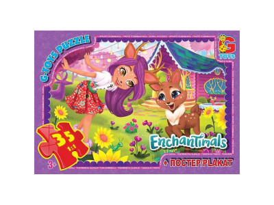 Дитячий пазл класичний "Enchantimals" EA211 постер 35 елементів