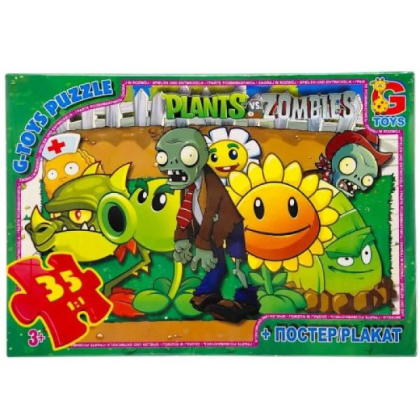 Дитячий пазл "Рослини проти Зомбі" PVZ02 постер 35 елементів