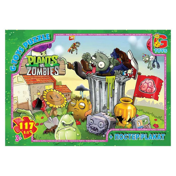 Дитячий пазл "Рослини проти Зомбі" PVZ05 постер 117 елементів