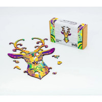 Фігурний деревяний пазл A4 Благородний Олень PuzA4-00731 67 деталей