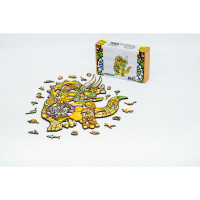 Фігурний дерев'яний пазл A3 "Трицератопс" PuzA3-00903 130 елементів