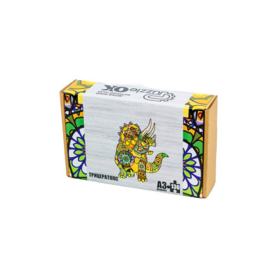 Фігурний дерев'яний пазл A3 "Трицератопс" PuzA3-00903 130 елементів