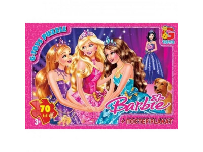 Дитячий пазл "Barbie" BA007 плакат 70 елементів Дитячий пазл "Barbie" BA007 плакат 70 елементів