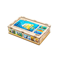 Дитячий деревяний пазл Морські жителі 4 в 1 Puz-57896 80 елементів