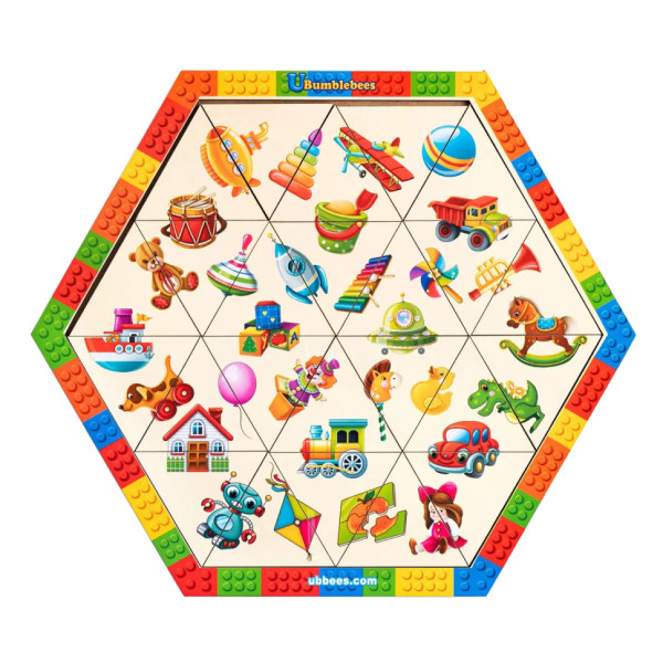 Деревяний пазл-вкладиш "Іграшки" PSF023