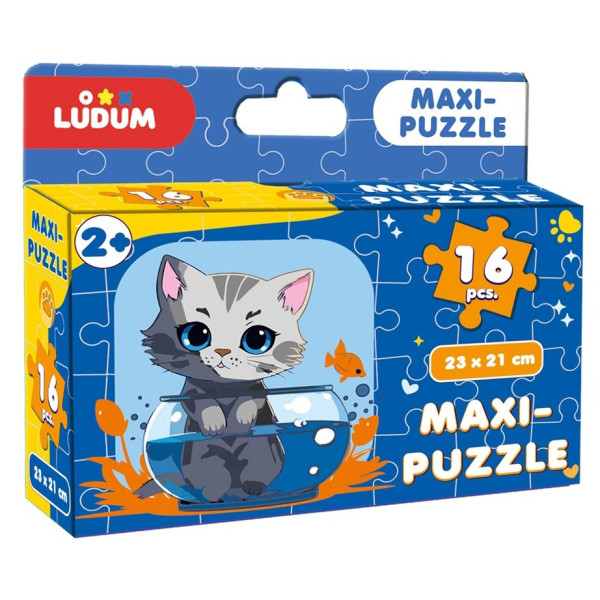 Дитячі пазл "Котик 1" Maxi-Puzzle ME5032-02 16 елементів 23х21 см Дитячі пазл "Котик 1" Maxi-Puzzle ME5032-02 16 елементів 23х21 см