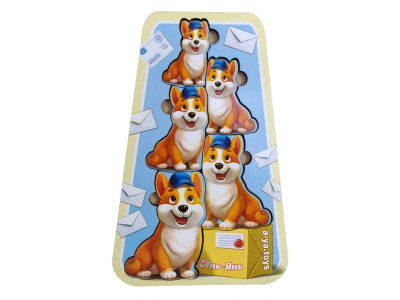 Настільна гра-сортер "Корги-листоноші" Ubumblebees (ПСФ069) PSF069 більше-менше