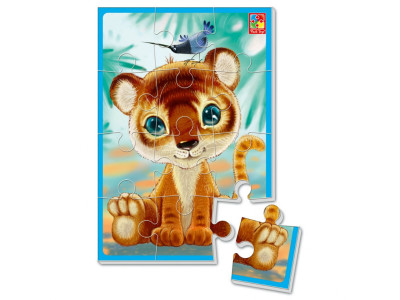 Дитячі м'які пазли "Зебреня і левеня" VT1103-42 формату А5