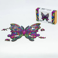Фігурний деревяний пазл "Барвистий метелик" PuzA3-01235 103 деталі