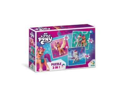 Дитячі Пазли 3 в 1 My Little Pony "Зіпп та Санні" DoDo 200384