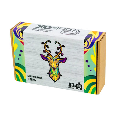 Фігурний деревяний пазл "Благородний олень" PuzA3-00730 95 деталей