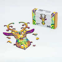 Фігурний деревяний пазл "Благородний олень" PuzA3-00730 95 деталей