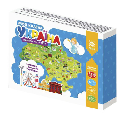 Магнітна карта-пазл Моя країна – Україна 148709 25 пазлів областей та Крим