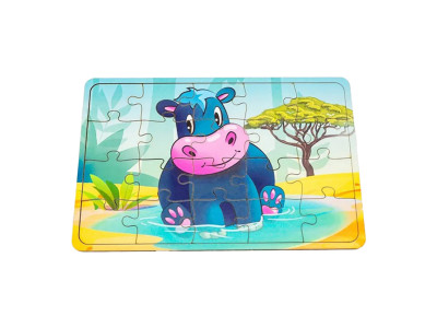 Дитячий деревяний пазл Бегемотик Арт-10027 20 елементів