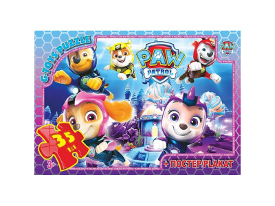 Дитячий пазл "Paw Patrol" PW08906 постер 35 елементів Дитячий пазл "Paw Patrol" PW08906 постер 35 елементів