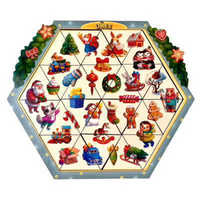 Розвиваючий пазл-вкладиш "Новорічна головоломка" (ПСД234) PSD234 24 елементи