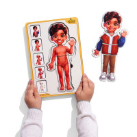 Деревяний пазл-вкладиш "Анатомія людини - хлопчик-2" (ПСД261) PSD261 будова тіла