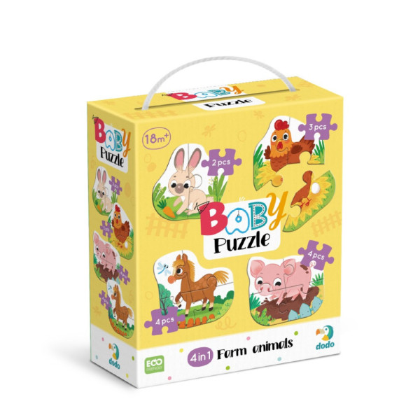 Дитячий пазл 4 в 1 "Baby puzzle. Сільські тварини" 300686 набір 4 в 1