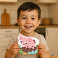 Дитячий пазл 4 в 1 "Baby puzzle. Сільські тварини" 300686 набір 4 в 1