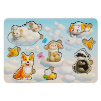 Дерев'яний пазл-вкладиш "Звірі-1" Ubumblebees (ПСФ048) PSF048 8 елементів