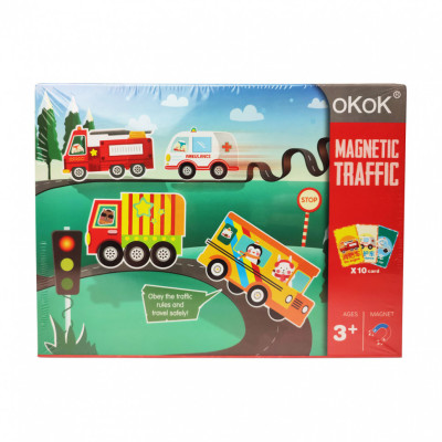 Деревяна іграшка Пазли MD 2815 магнітні Транспорт