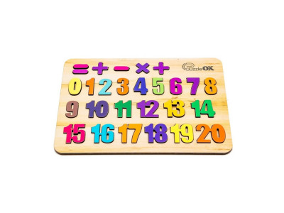 Деревяний пазл-вкладиш "Цифри" Puz-11230 А4 27 елементів