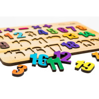 Деревяний пазл-вкладиш "Цифри" Puz-11230 А4 27 елементів