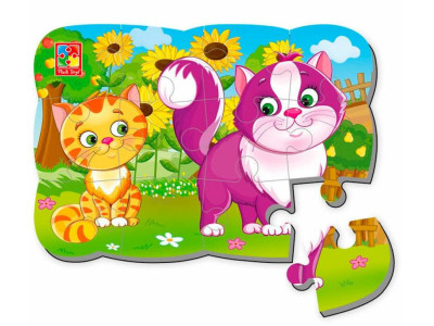 Дитячі пазли на магніті "Котики" А5 VT3205-73 12 елементів