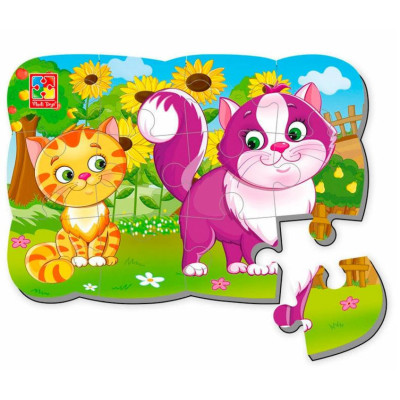 Дитячі пазли на магніті "Котики" А5 VT3205-73 12 елементів