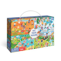 Дитячий віммельпазл "Увесь рік" 300607 100 елементів Дитячий віммельпазл "Увесь рік" 300607 100 елементів