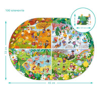 Дитячий віммельпазл "Увесь рік" 300607 100 елементів Дитячий віммельпазл "Увесь рік" 300607 100 елементів