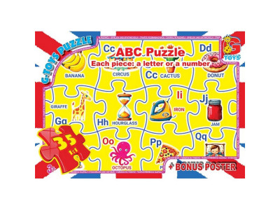 Дитячий пазл "Англійська Абетка" ABC02 постер 35 елементів