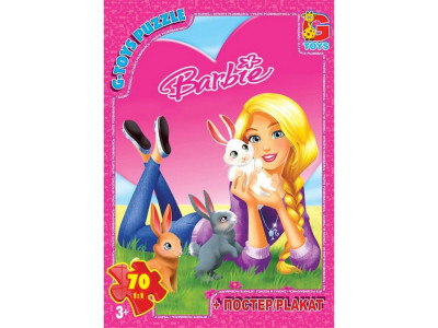 Дитячий пазл "Barbie" BA018 плакат 70 елементів