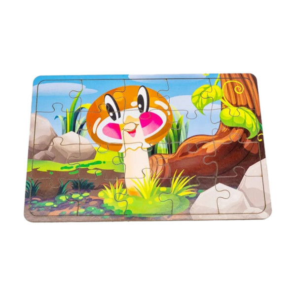 Дитячий деревяний пазл Білий грибочок Арт-10024 20 елементів